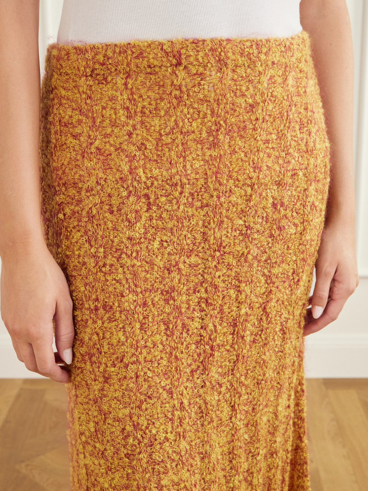 Joelle Cable-Knit Mohair-Blend Maxi