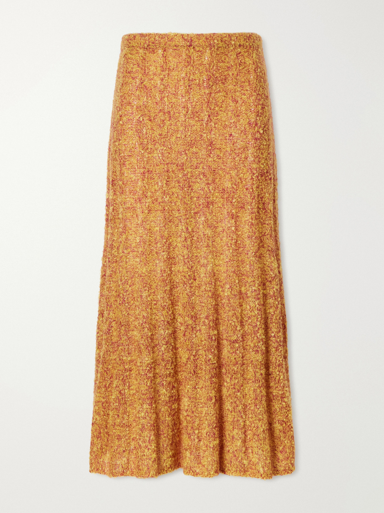 Joelle Cable-Knit Mohair-Blend Maxi