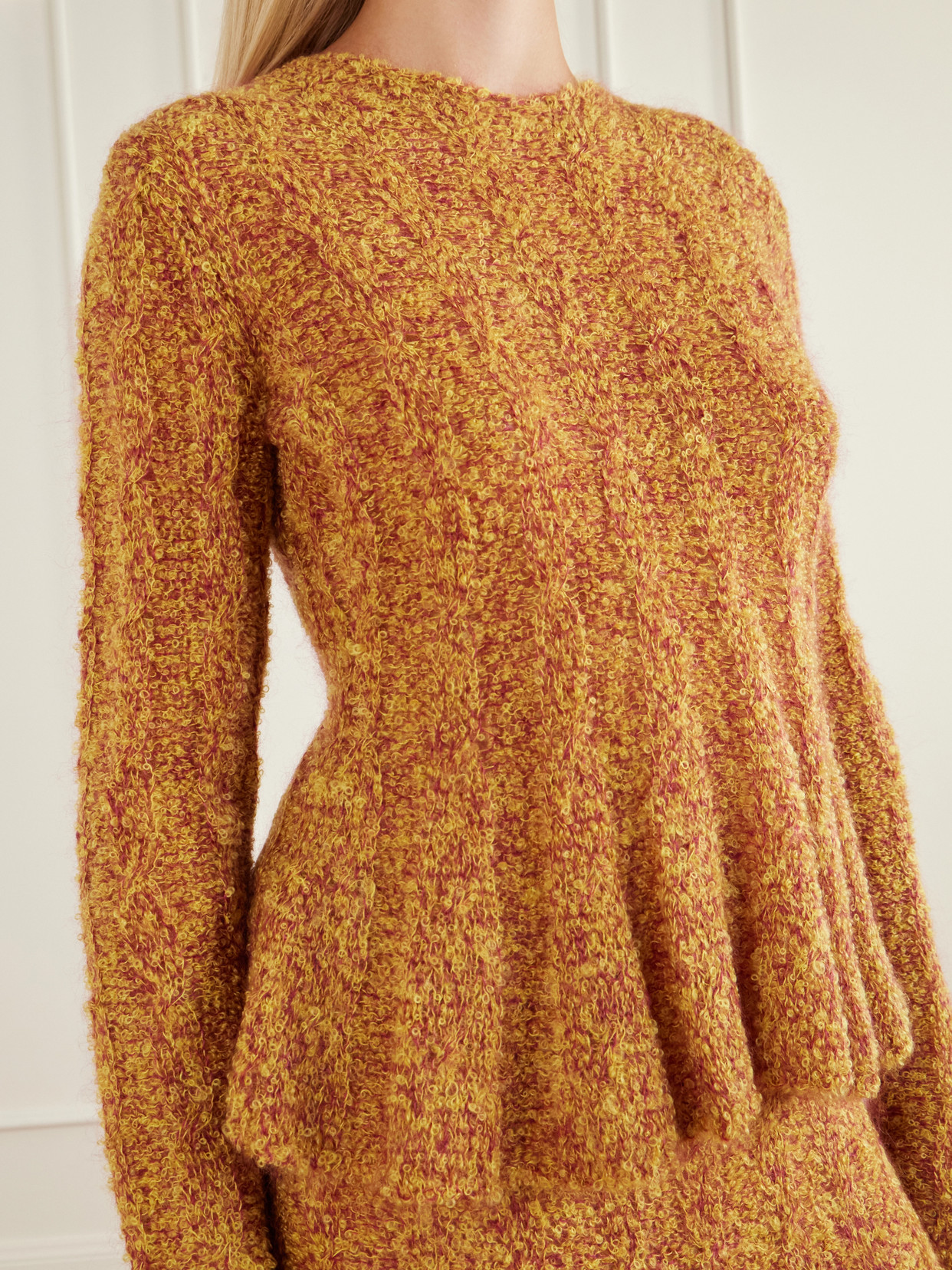 Joelle Cable-Knit Mohair-Blend Sweater