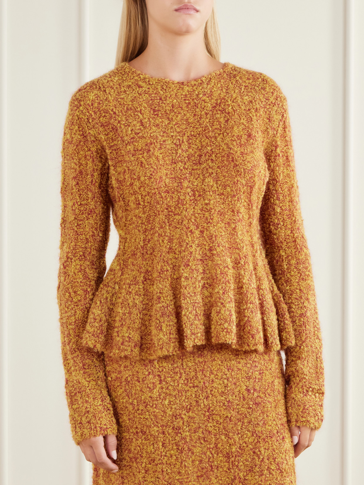 Joelle Cable-Knit Mohair-Blend Sweater