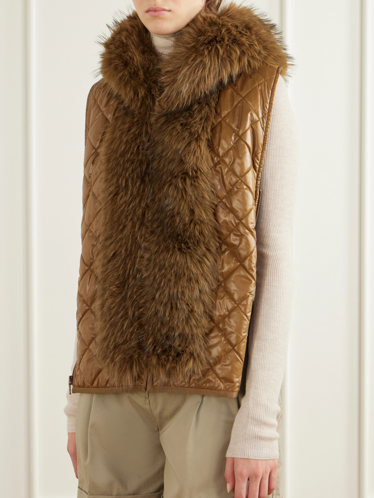 Hypolais Hooded Plush-Trimmed Quilted Shell Down Jacket