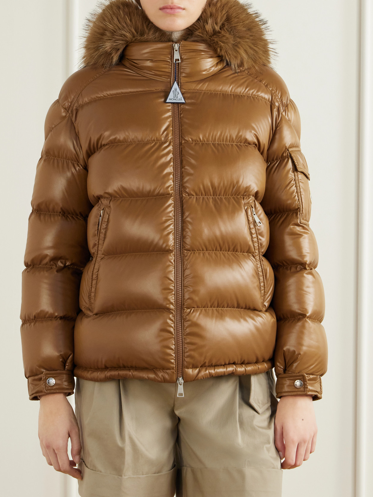Hypolais Hooded Plush-Trimmed Quilted Shell Down Jacket