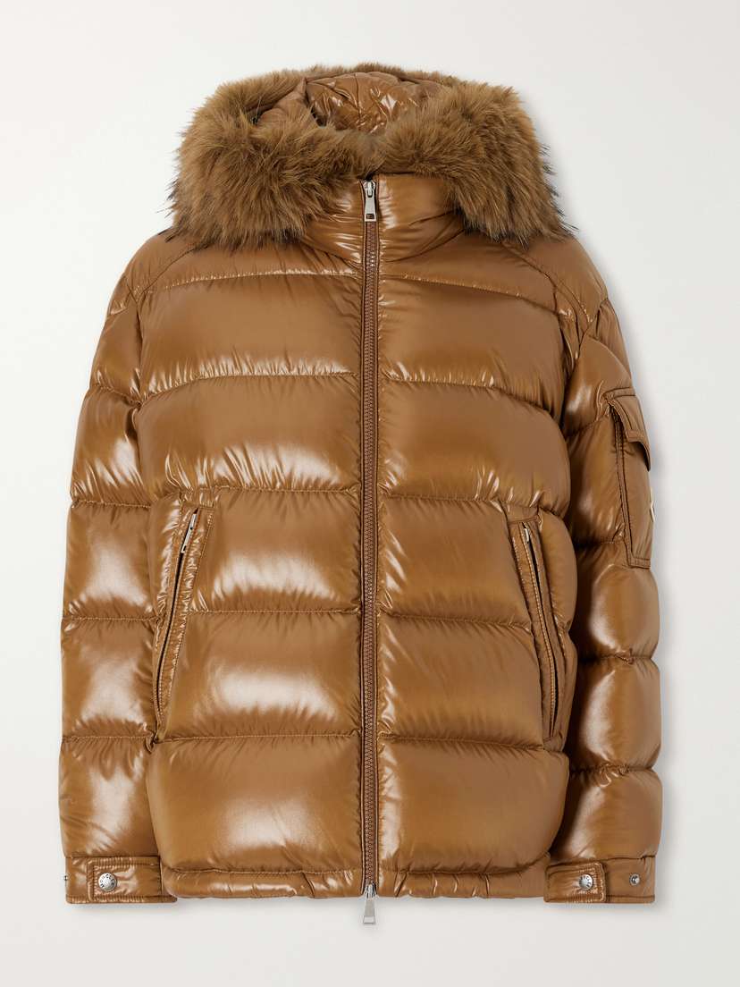 Moncler Hypolais Hooded Plush-trimmed Quilted Shell Down Jacket