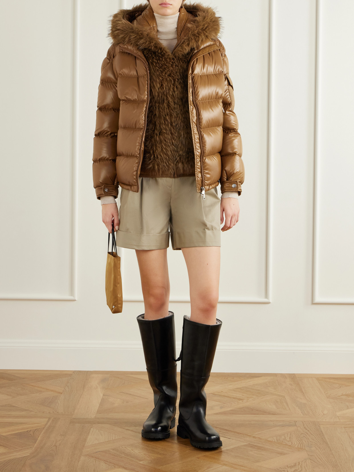 Hypolais Hooded Plush-Trimmed Quilted Shell Down Jacket