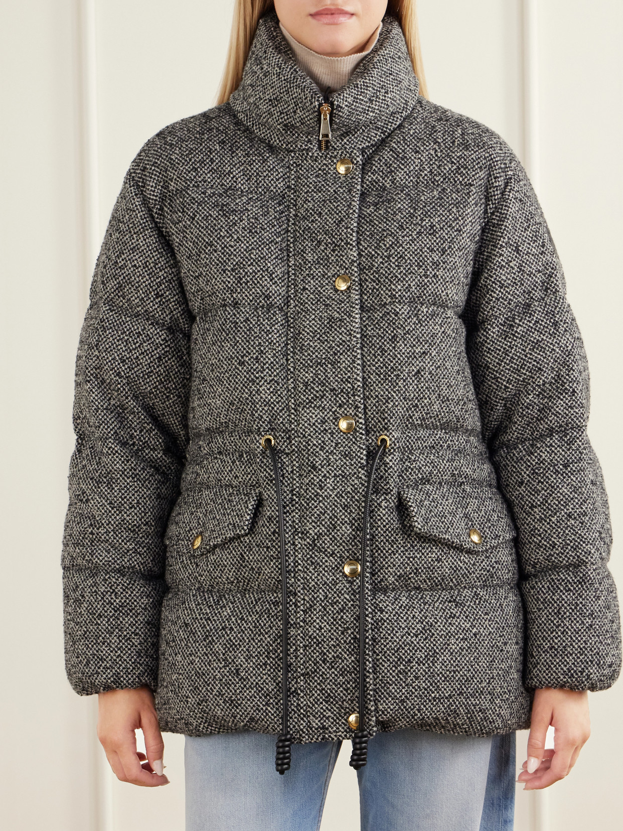 Diaphanes Wool-Blend Quilted Down Jacket