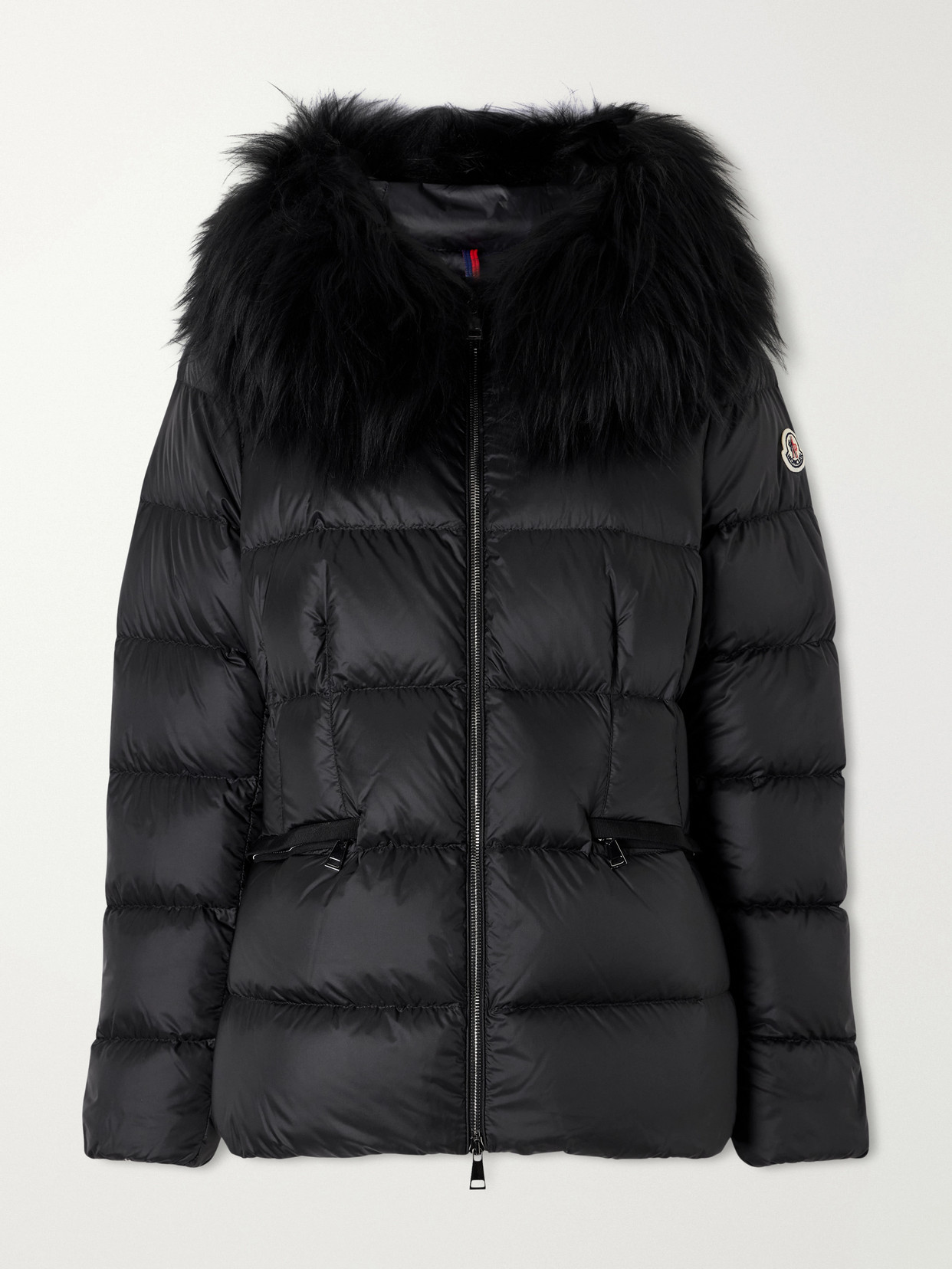 Moncler - Boed Shearling-trimmed Hooded Quilted Shell Down Jacket - Black