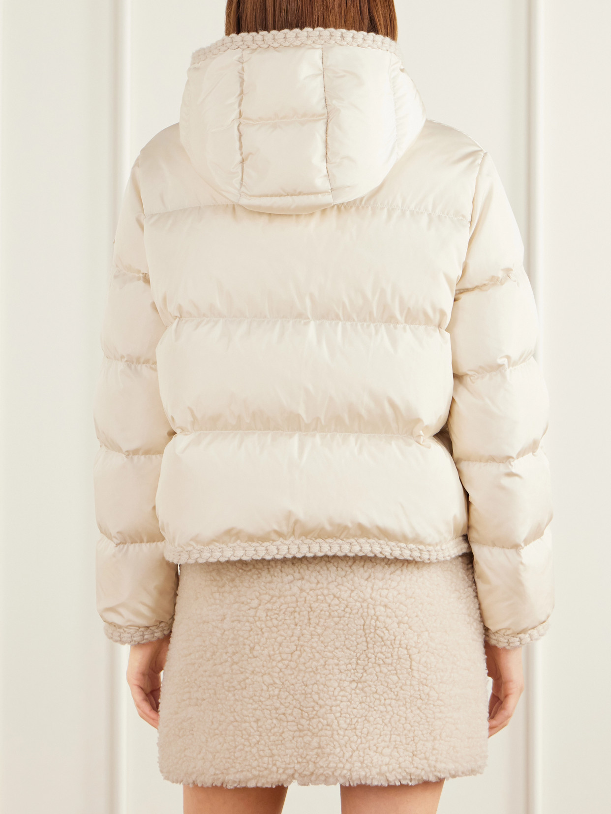 Evocateur Knit-Trimmed Shell Down Jacket