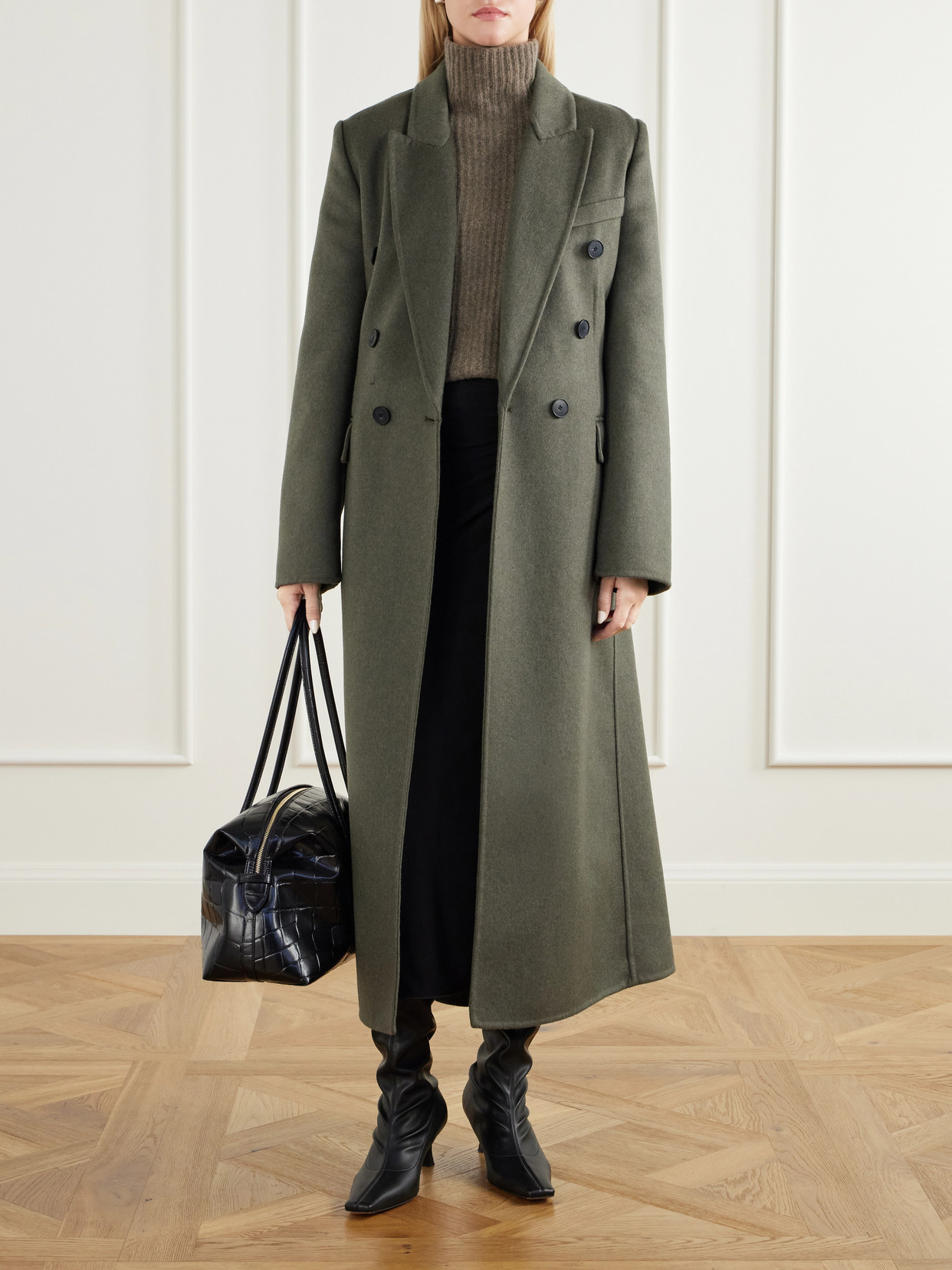 Catriona Double-Breasted Wool And Cashmere-Blend Coat