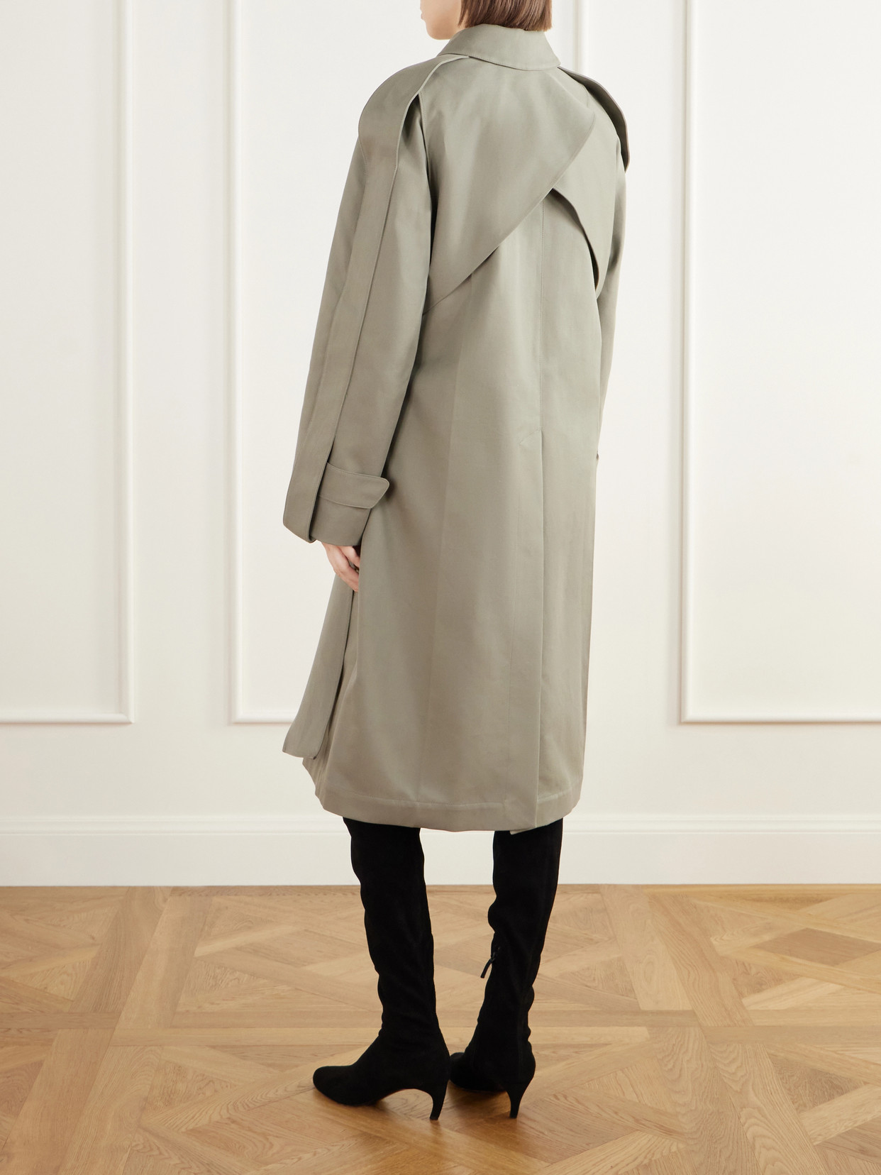 Belted Cotton-Gabardine Trench Coat