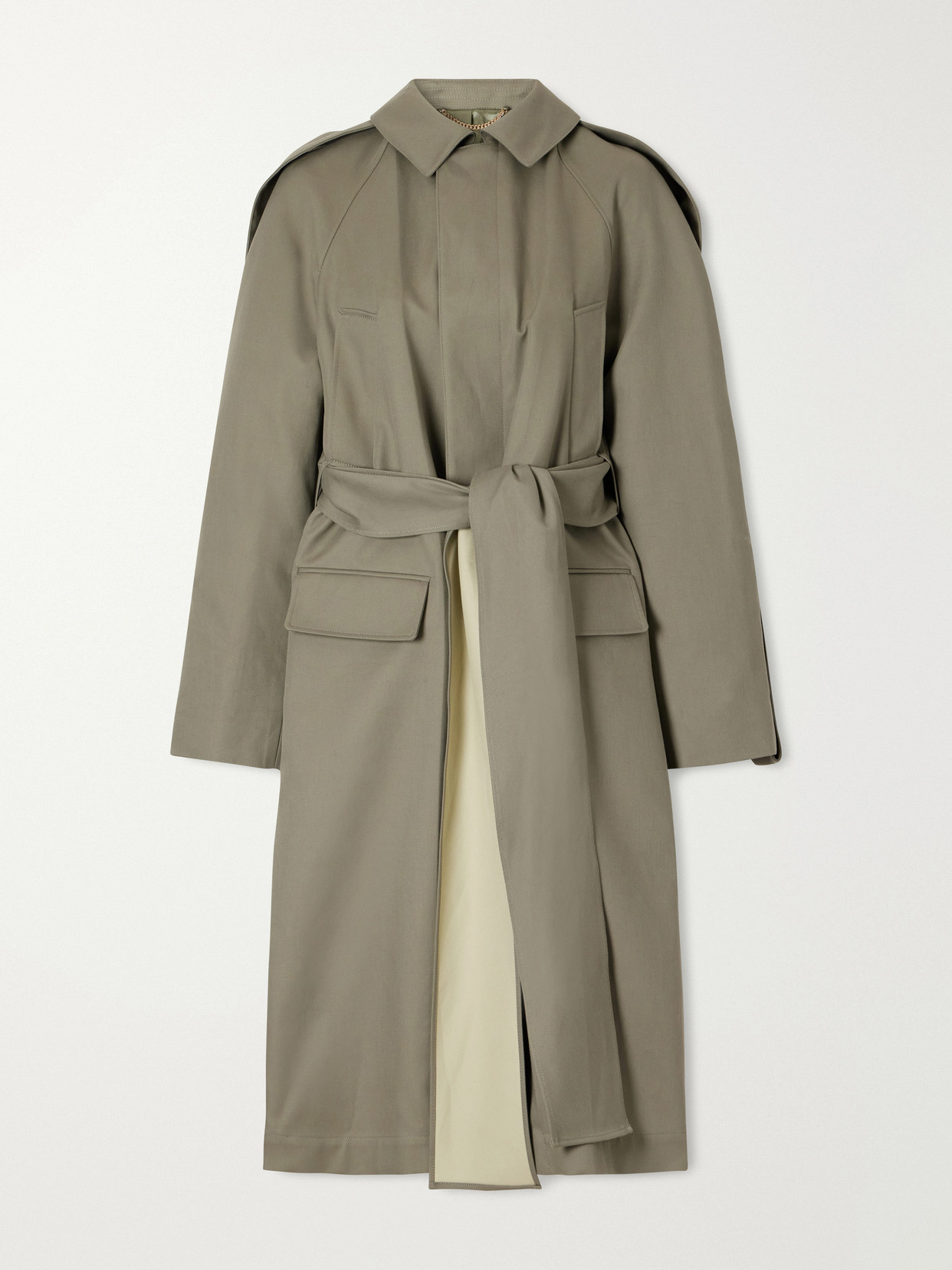 Belted Cotton-Gabardine Trench Coat
