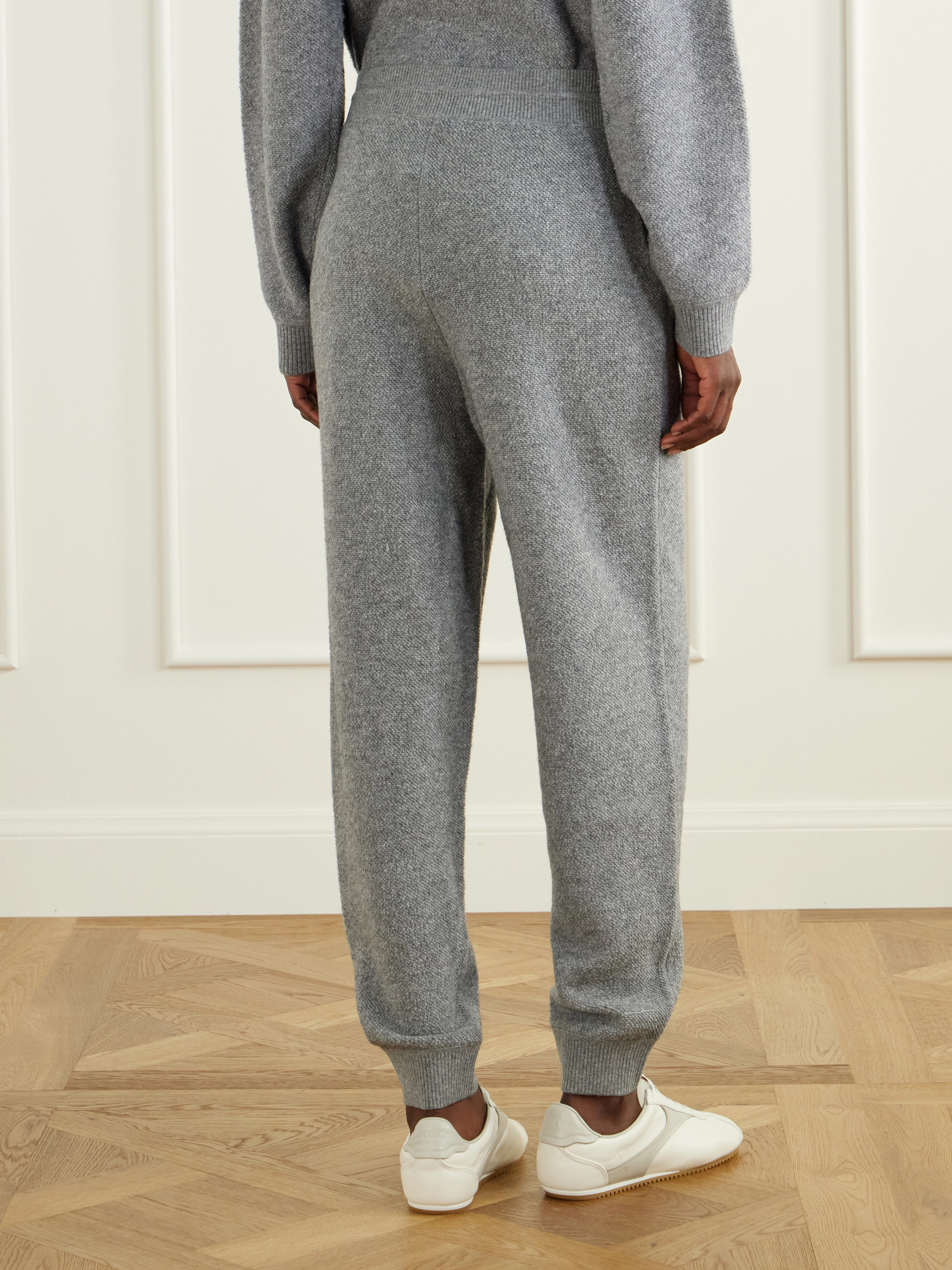 Victoria Beckham Wool and cashmere-blend knitted tapered sweatpants