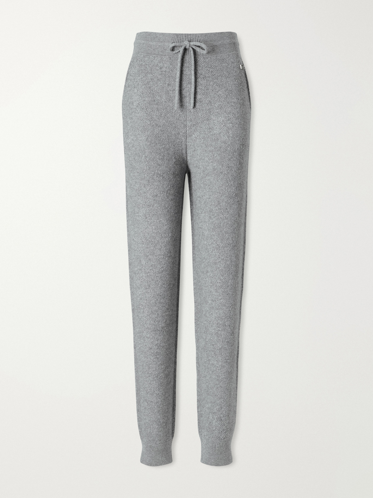 Victoria Beckham Wool And Cashmere-blend Track Pants In Gray