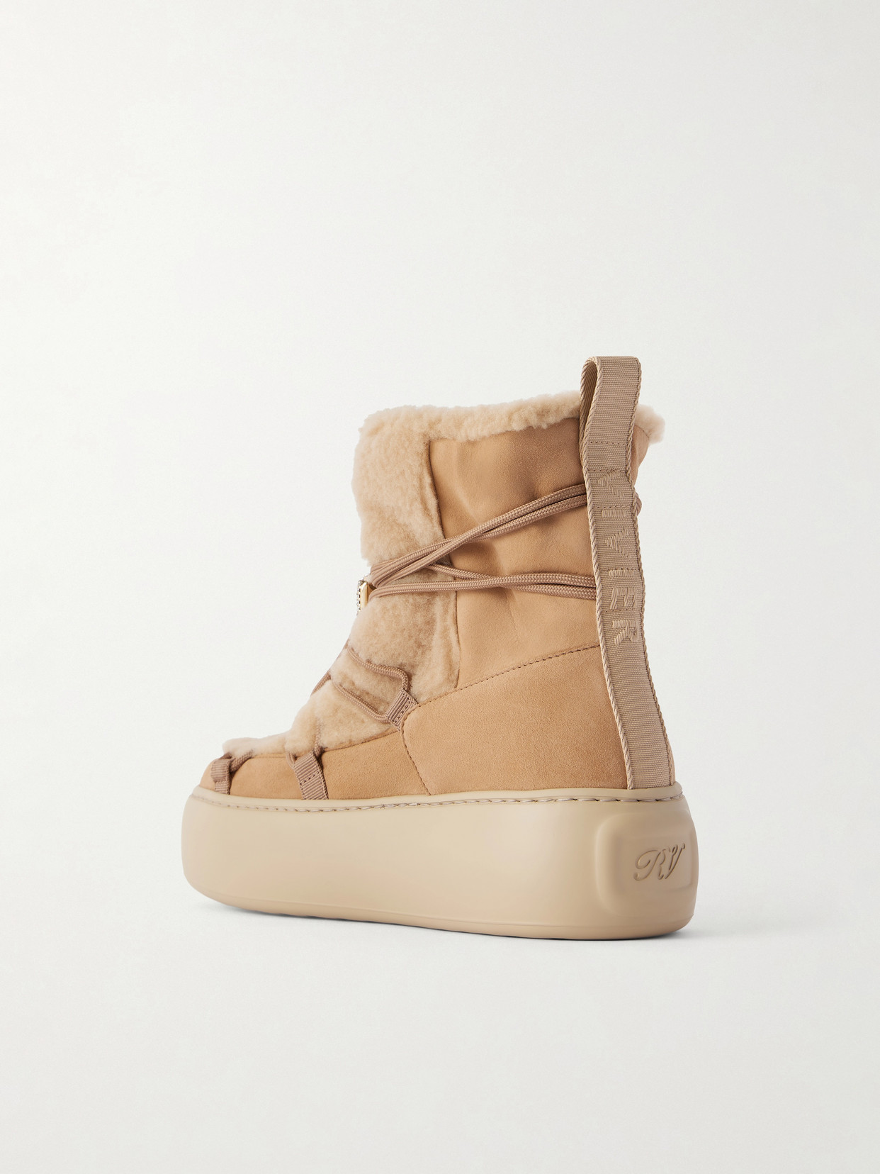 Viv Up Shearling-Trimmed Ankle Boots