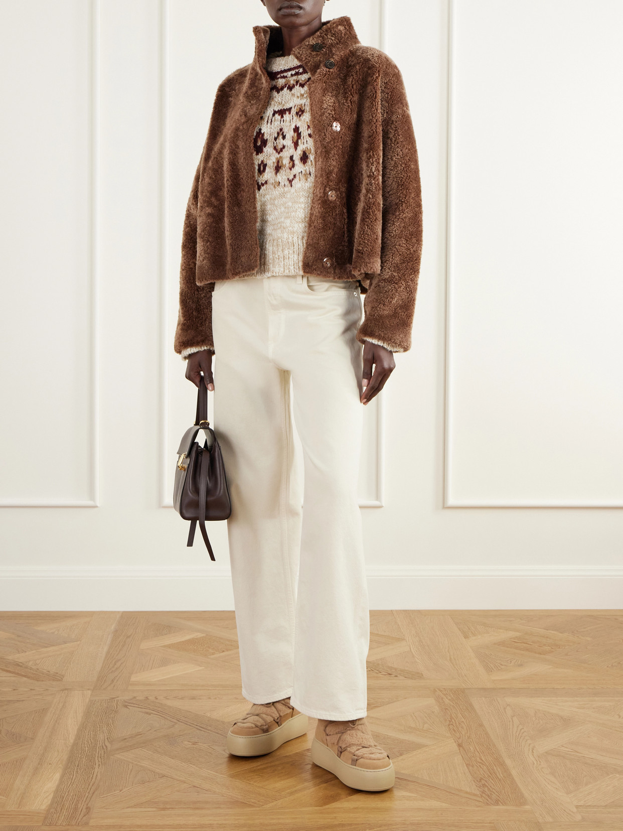 Viv Up Shearling-Trimmed Ankle Boots