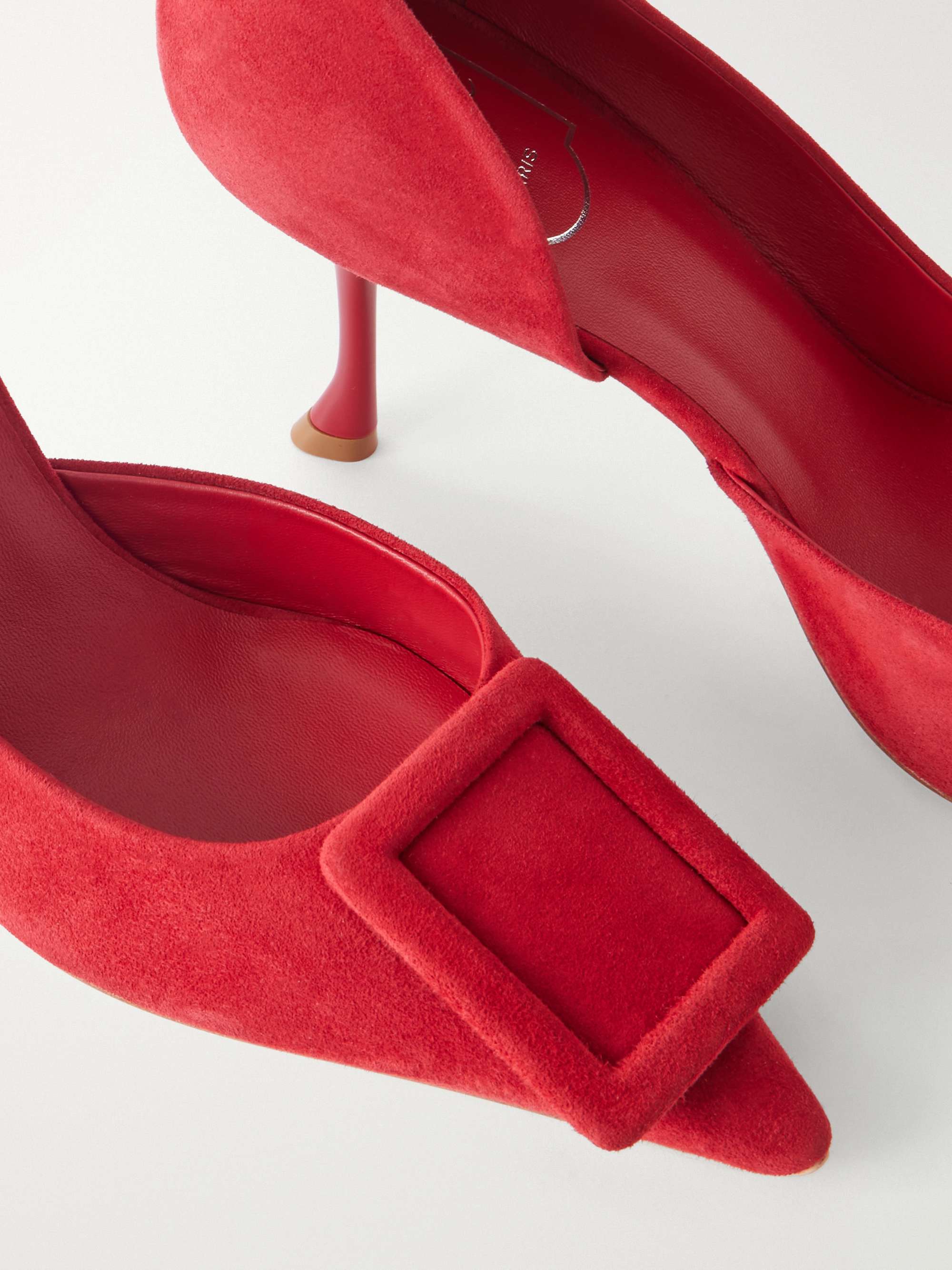 ROGER VIVIER Viv In The City 85 suede pumps | NET-A-PORTER US
