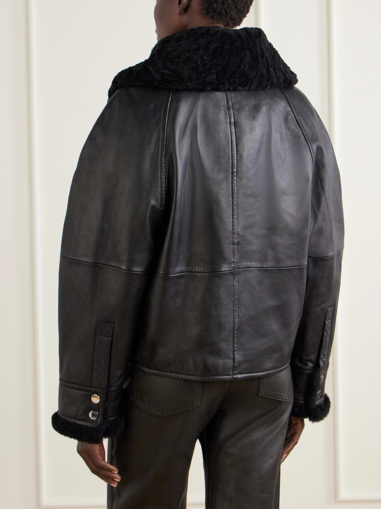 Salve Belted Plush-Trimmed Jacket