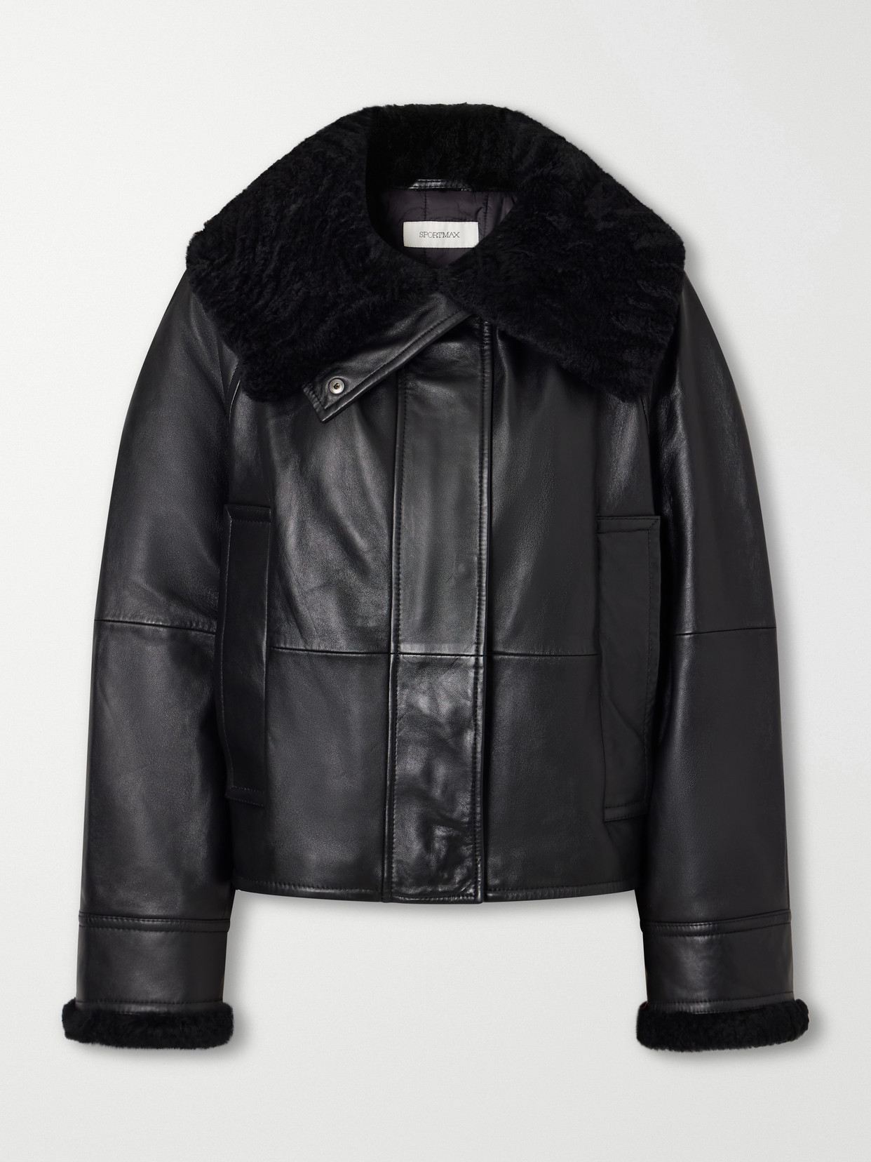 Salve Belted Plush-Trimmed Jacket