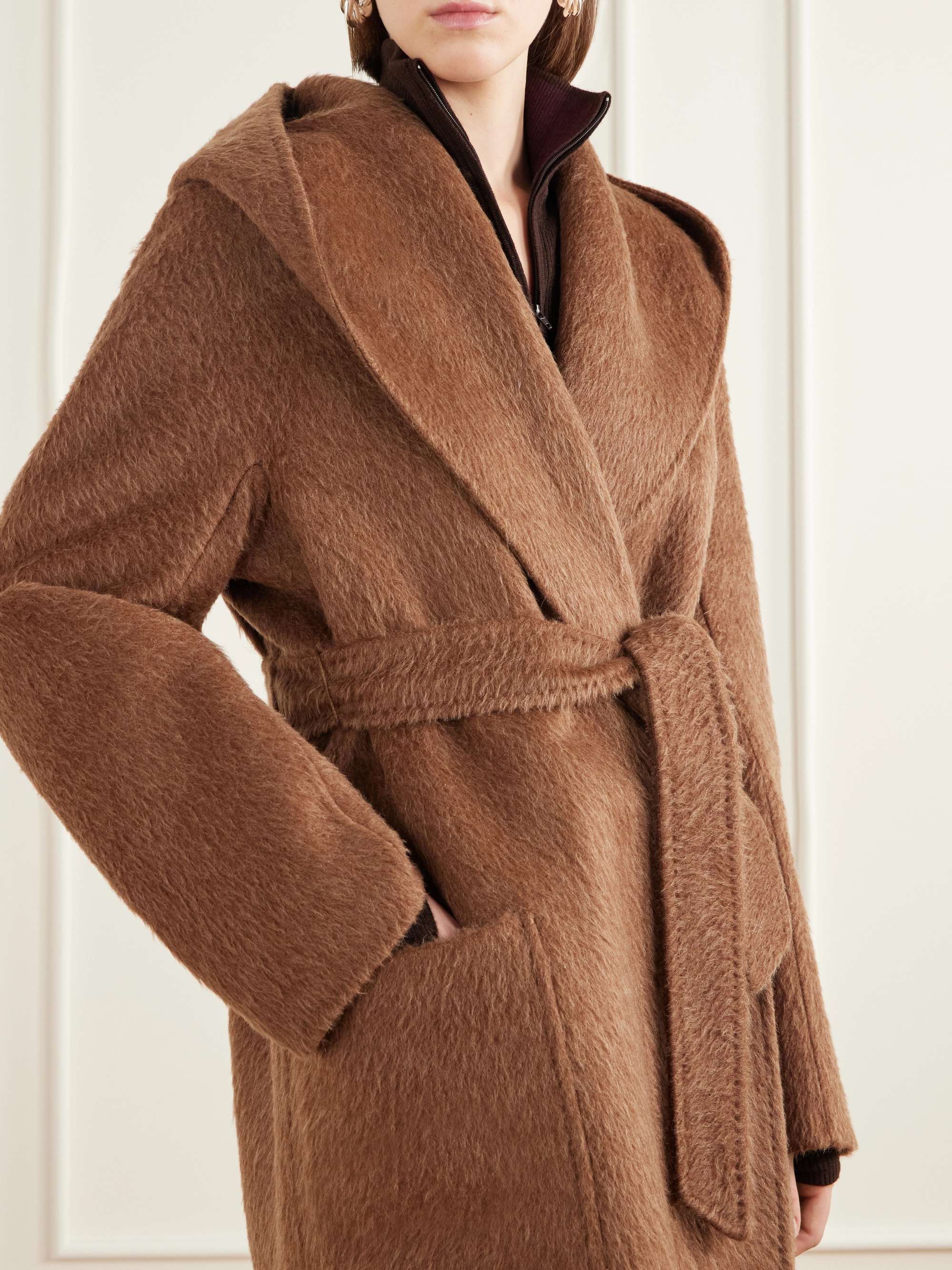 MAX MARA Golf belted camel-hair and mohair-blend coat | NET-A-PORTER