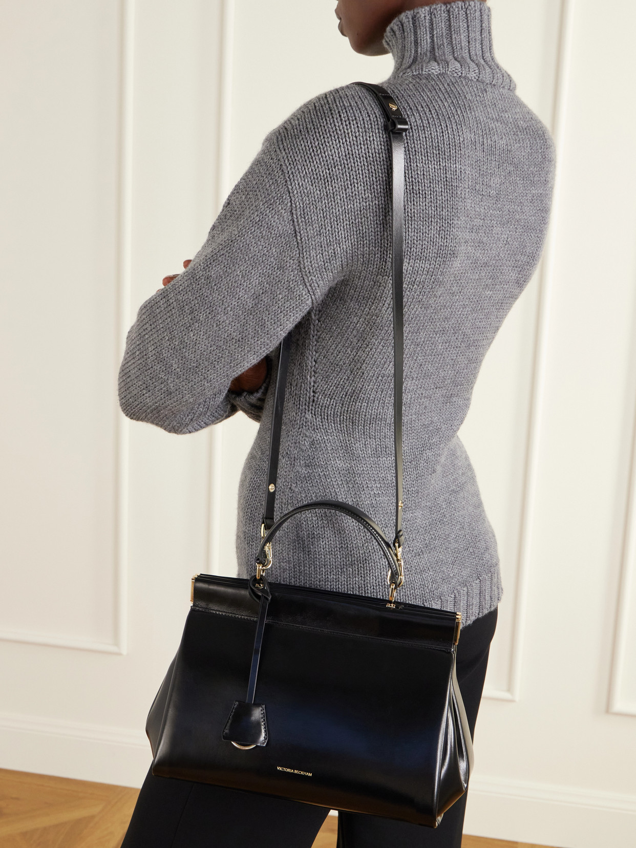 Sloane Frame Leather Tote