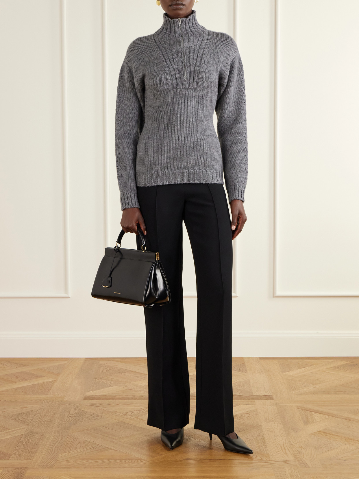 Sloane Frame Leather Tote