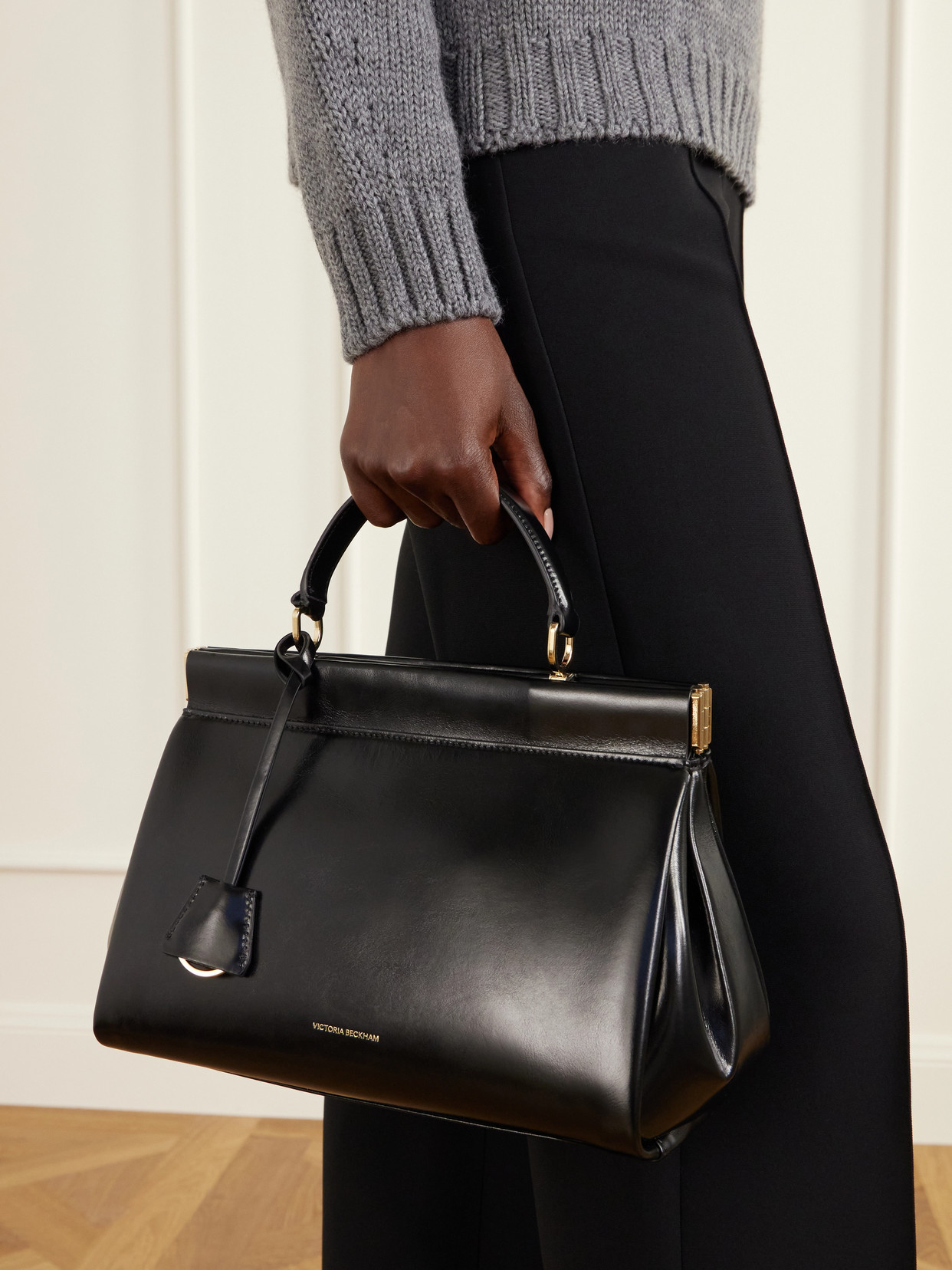 Sloane Frame Leather Tote