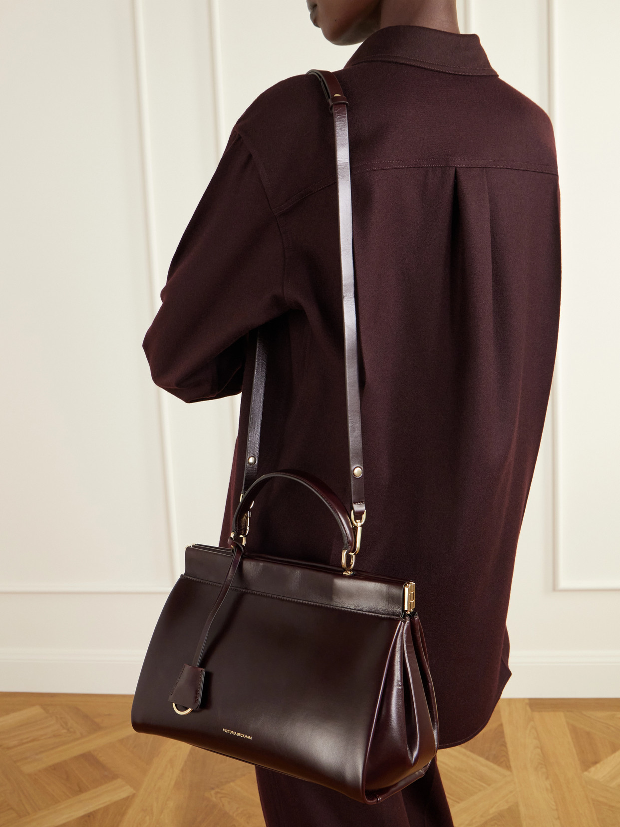 Sloane Frame Leather Tote