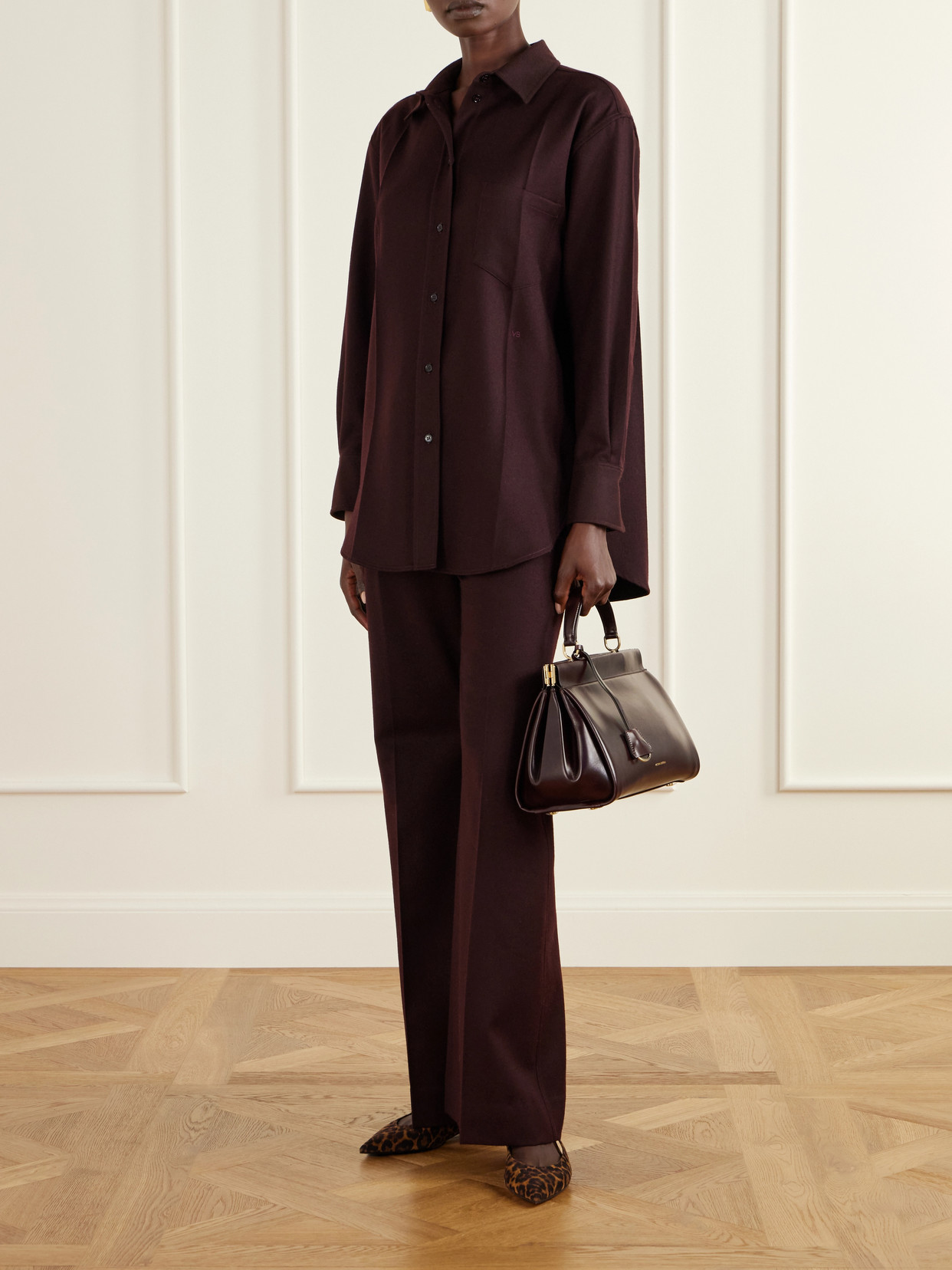 Sloane Frame Leather Tote