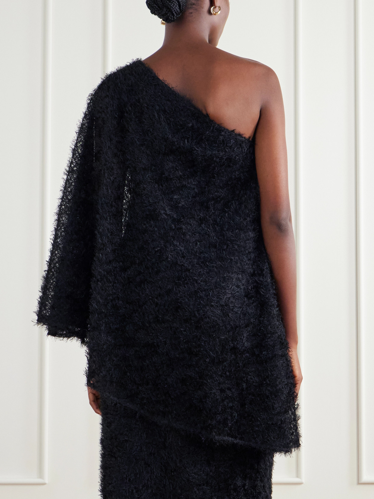 One-Shoulder Asymmetric Plush Top