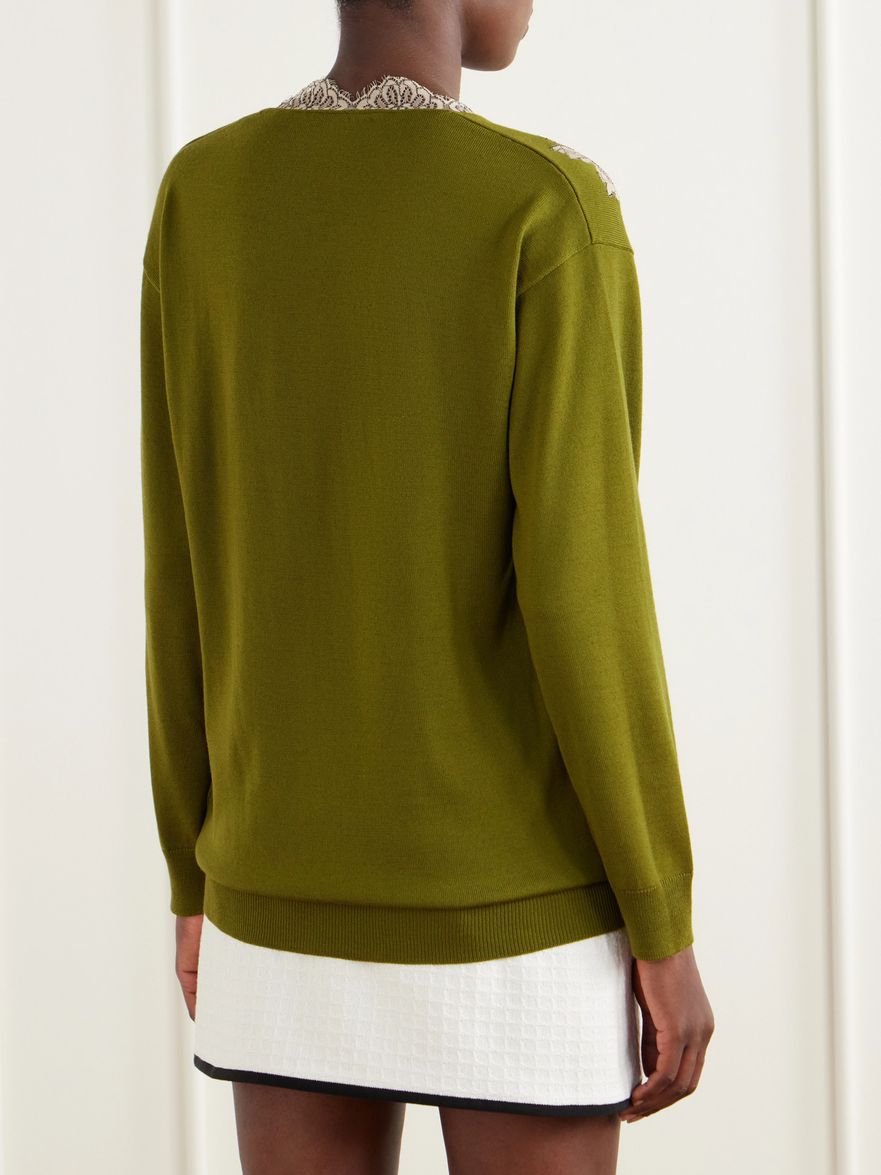 Garavani - Lace-Trimmed Sweater