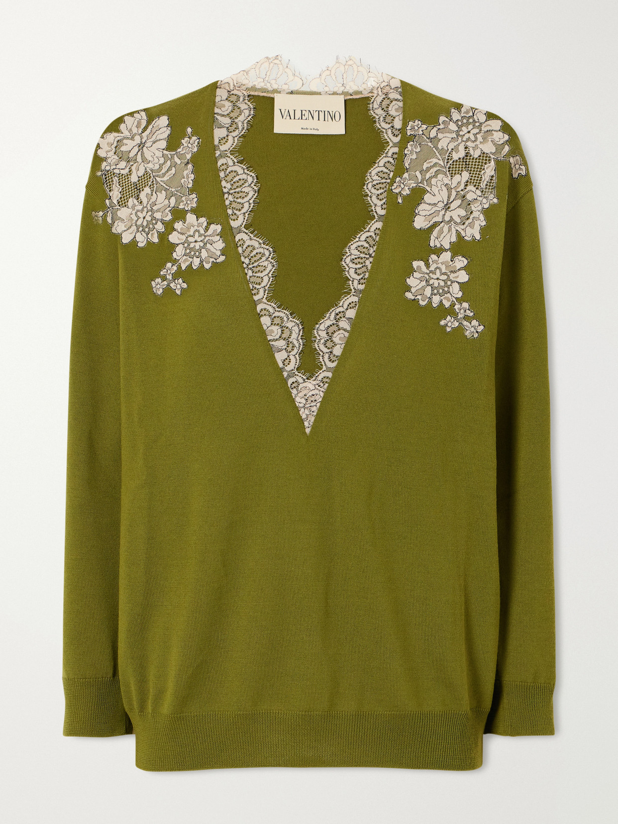 Garavani - Lace-Trimmed Sweater