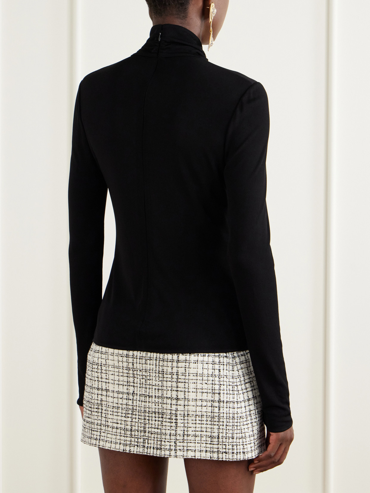 Garavani - Knotted Crepe-Jersey Blouse