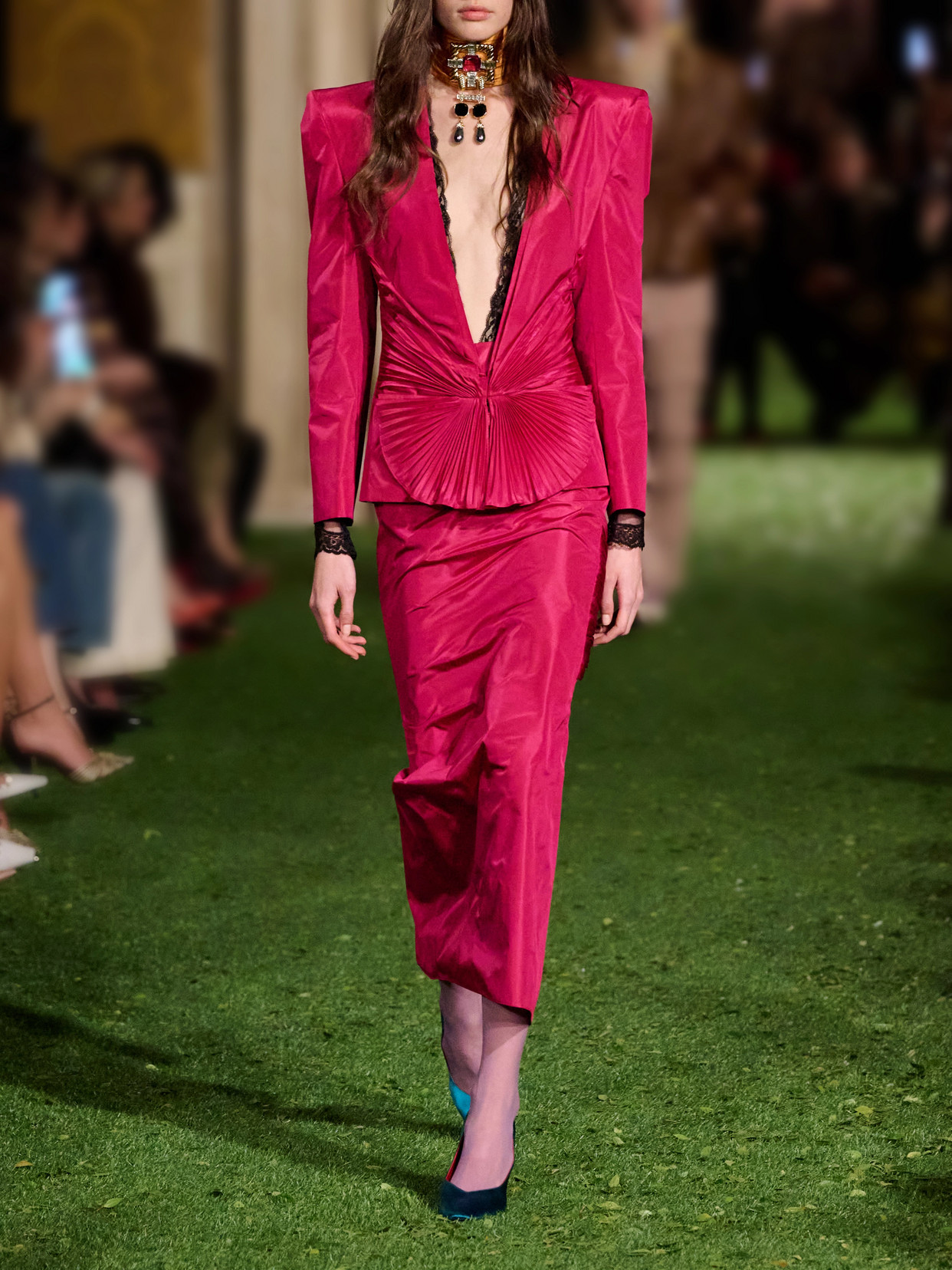 Garavani - Knotted Silk-Taffeta Midi