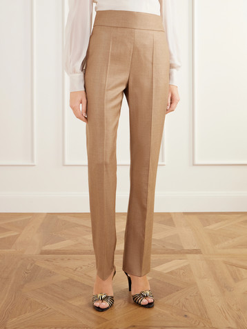 Valentino Garavani Wool and silk-blend straight-leg pants