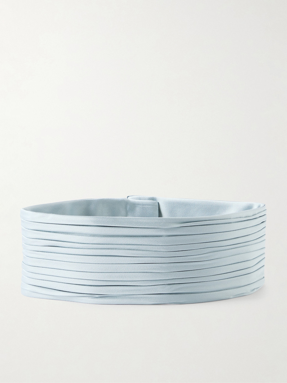 Plissé satin belt, image 2 of 5