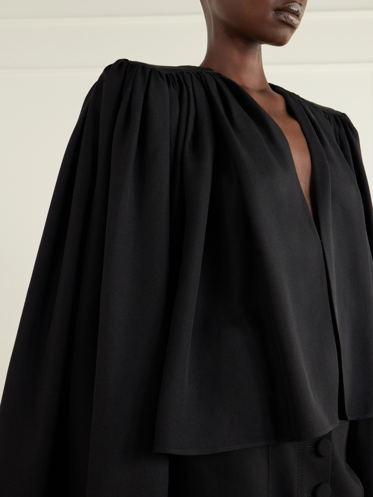 Garavani - Silk-Crepe Crop Jacket