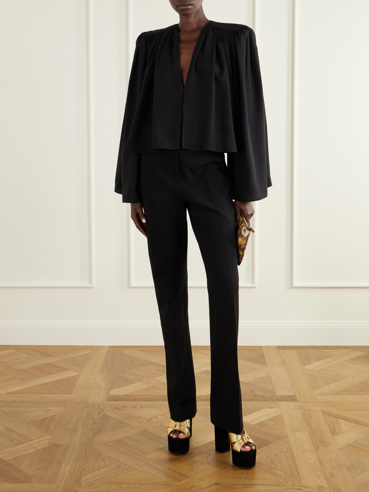 Garavani - Silk-Crepe Crop Jacket