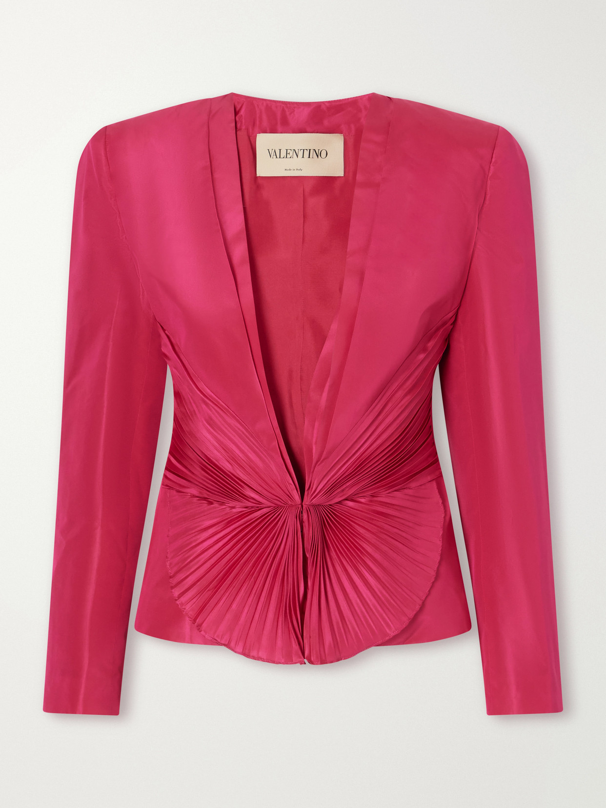 Garavani - Plissé Silk-Taffeta Jacket