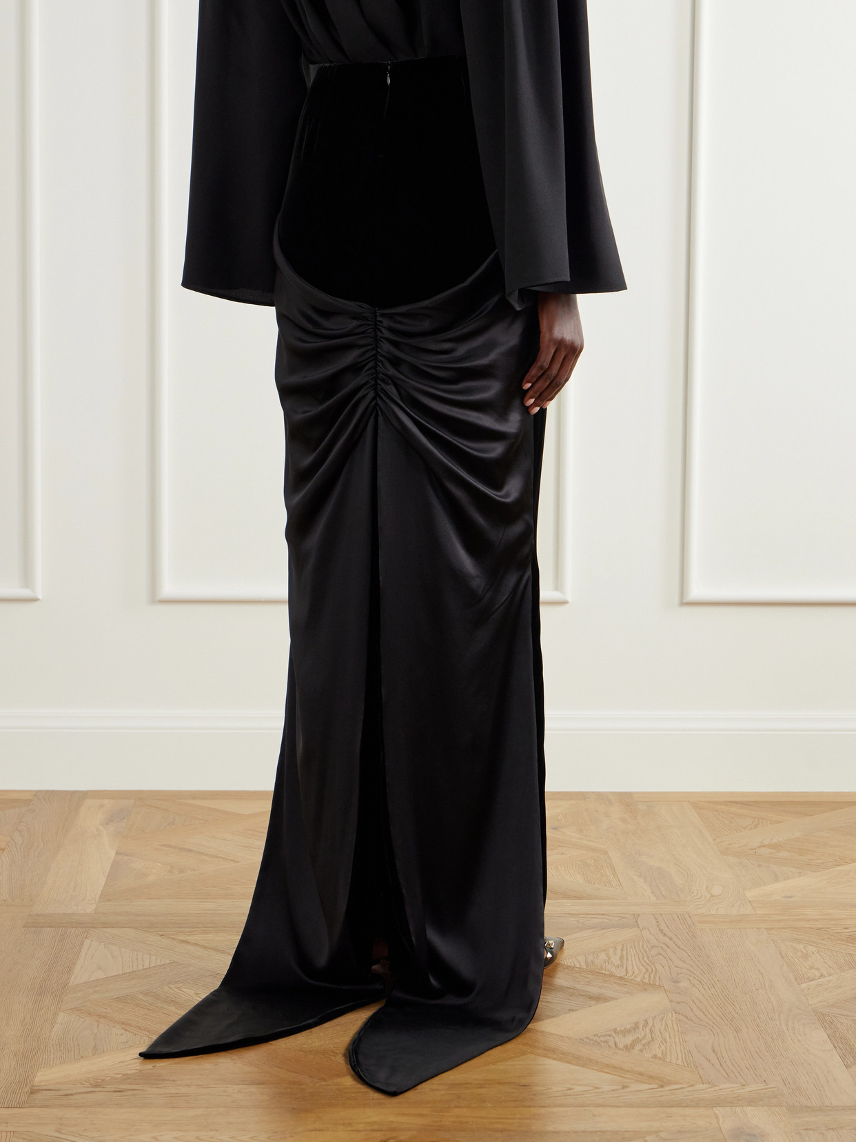 Garavani - Sable Draped Velvet Maxi