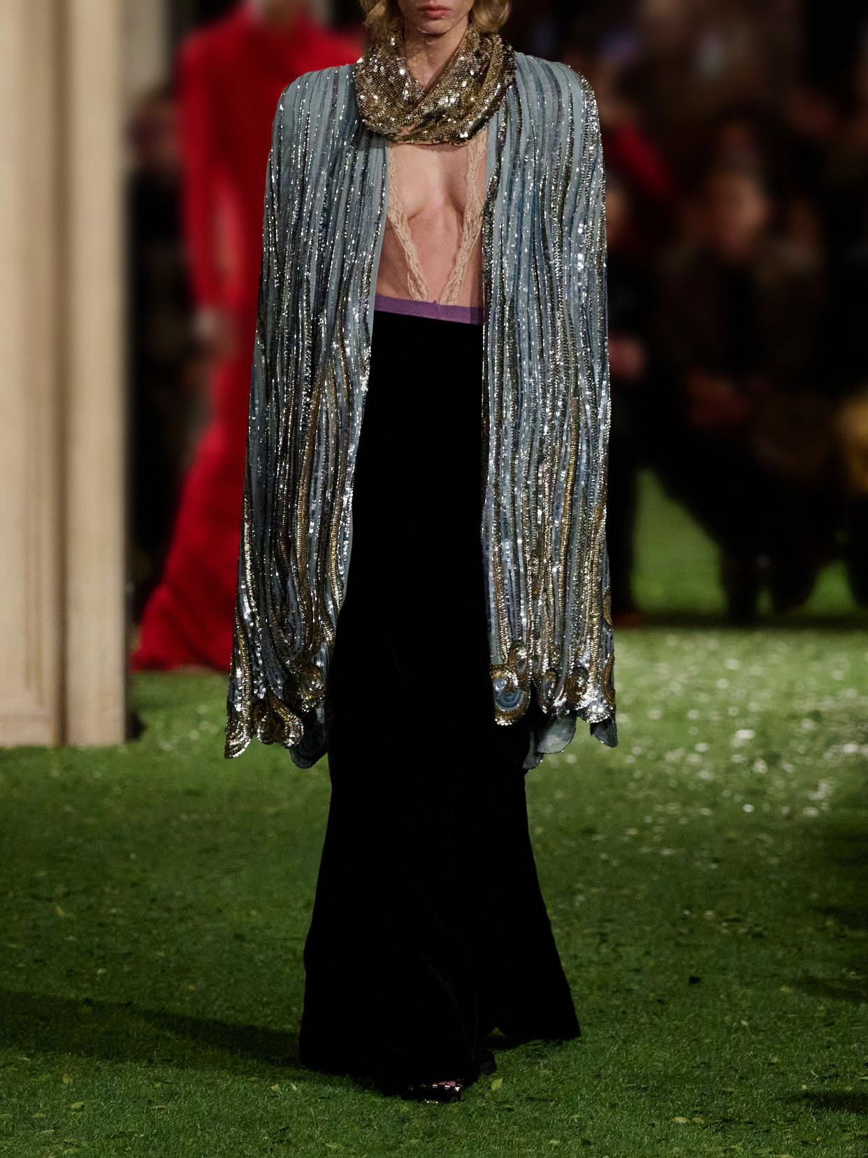 Garavani - Sable Draped Velvet Maxi