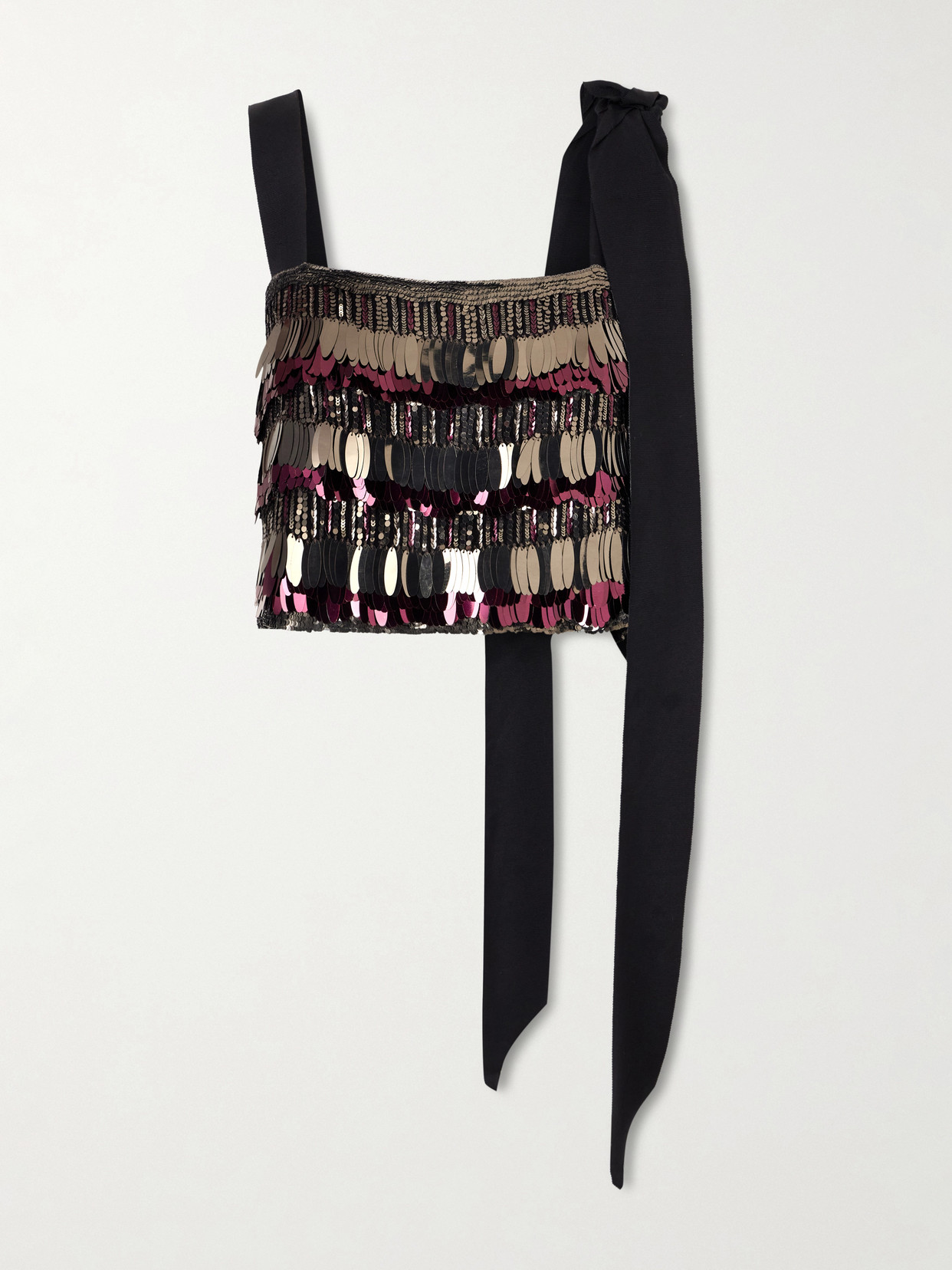 Double-Georgette Cropped Top