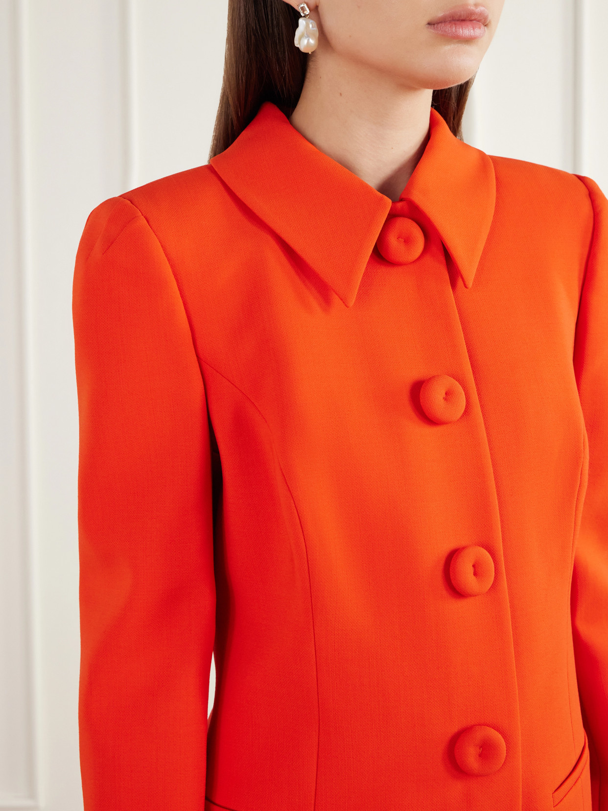 Stretch Wool-Blend Twill Jacket