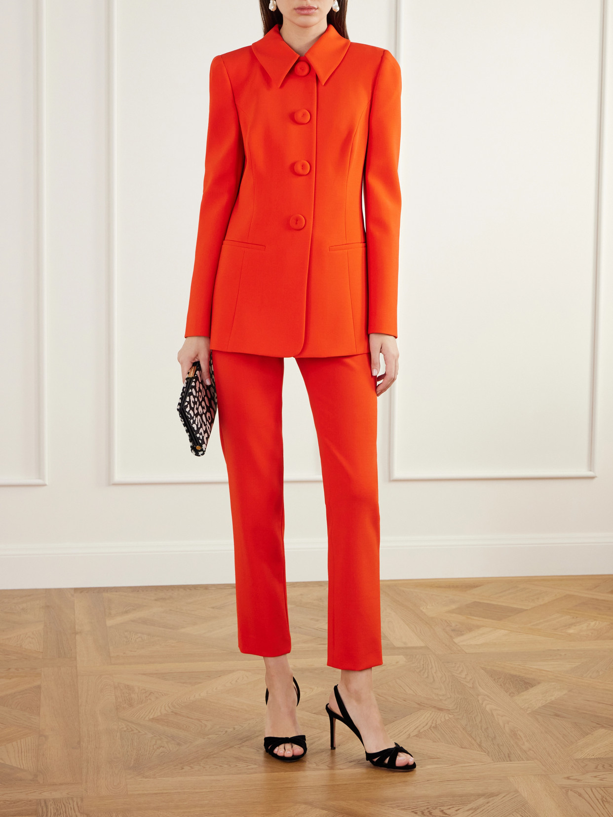 Stretch Wool-Blend Twill Jacket