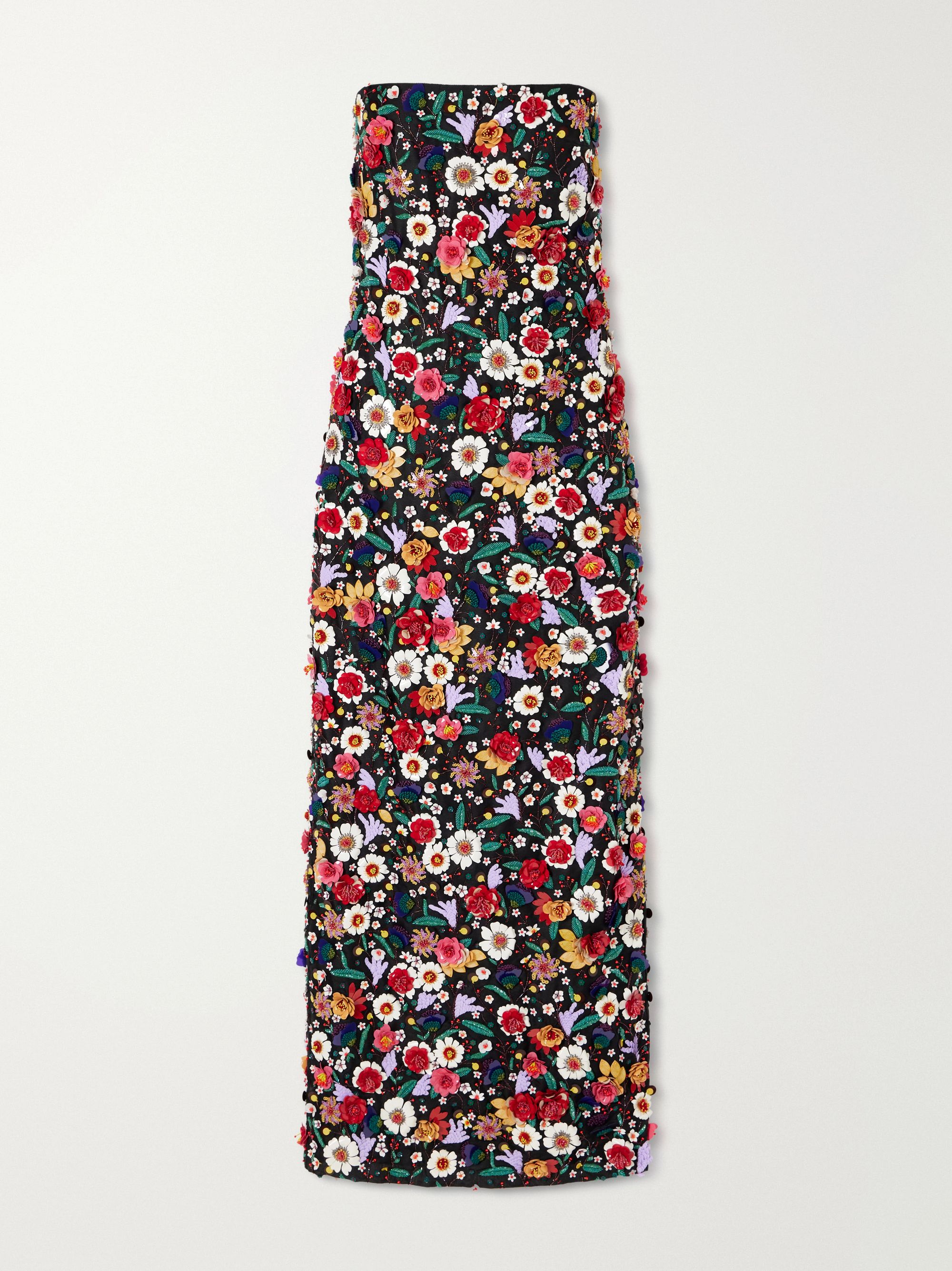 AJE. Etta appliquéd off-the-shoulder linen-blend midi dress | NET