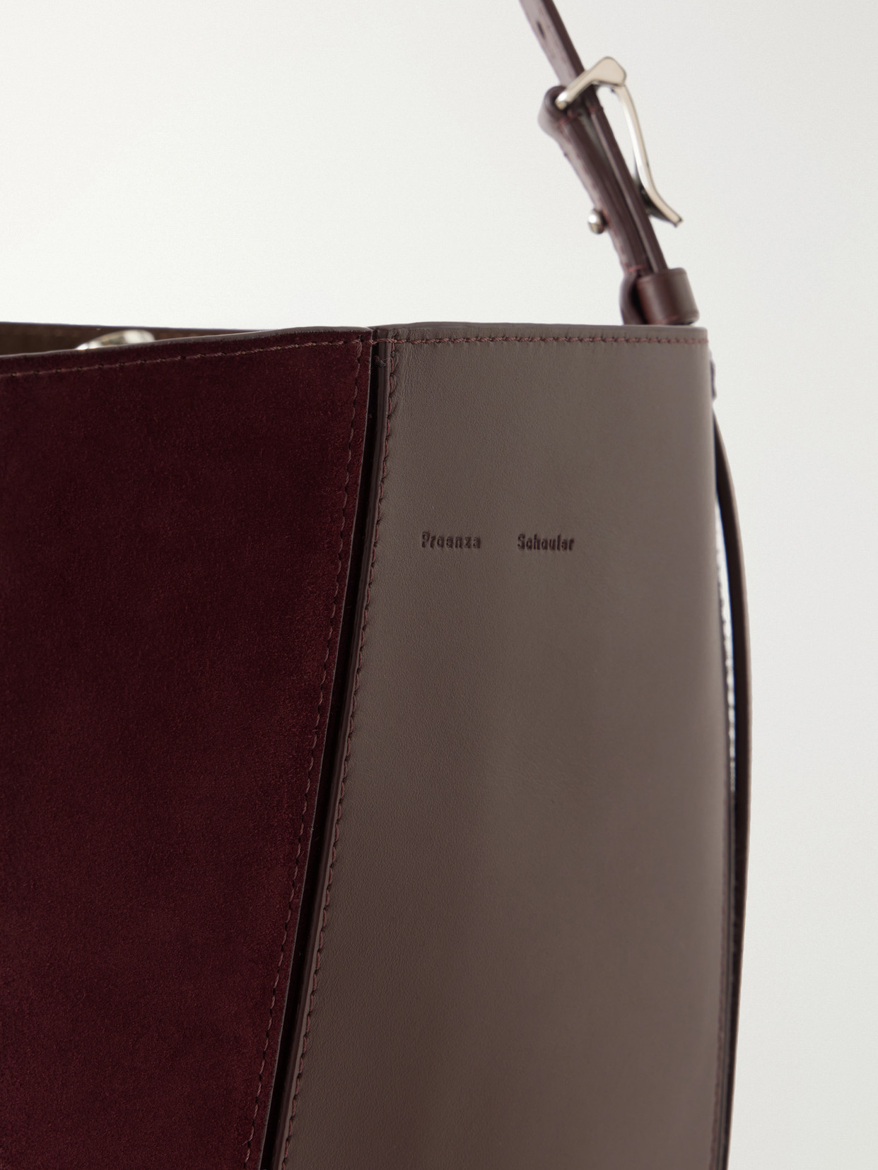 Hex Leather, Suede And Calf-Hair Shoulder Bag