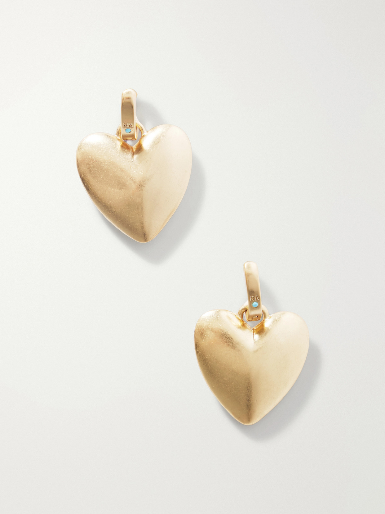 Roxanne Assoulin The Heart Token Gold-tone Earrings In Pink