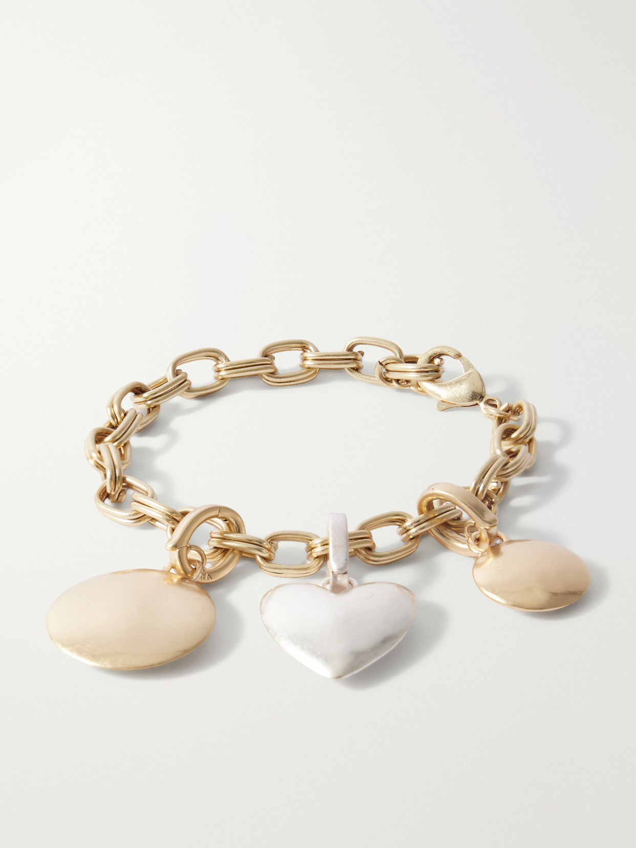 Roxanne Assoulin The Token Gold And Silver-tone Bracelet In Orange