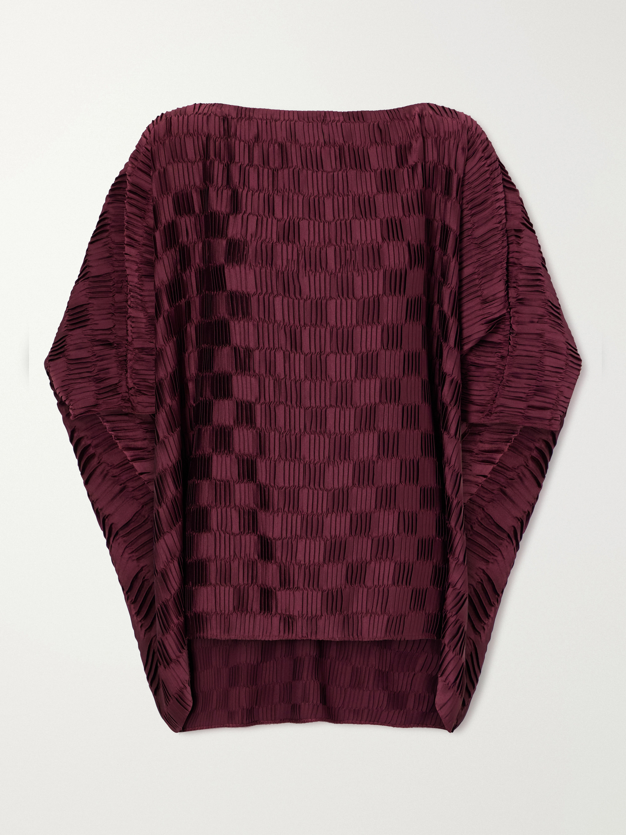 Dima Ayad Plissé satin blouse