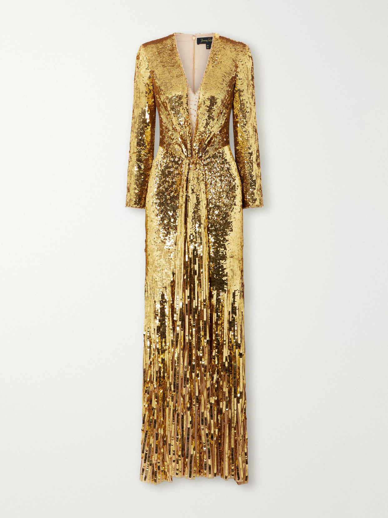 Jenny Packham Narcissus Embellished Tulle Gown In Gold