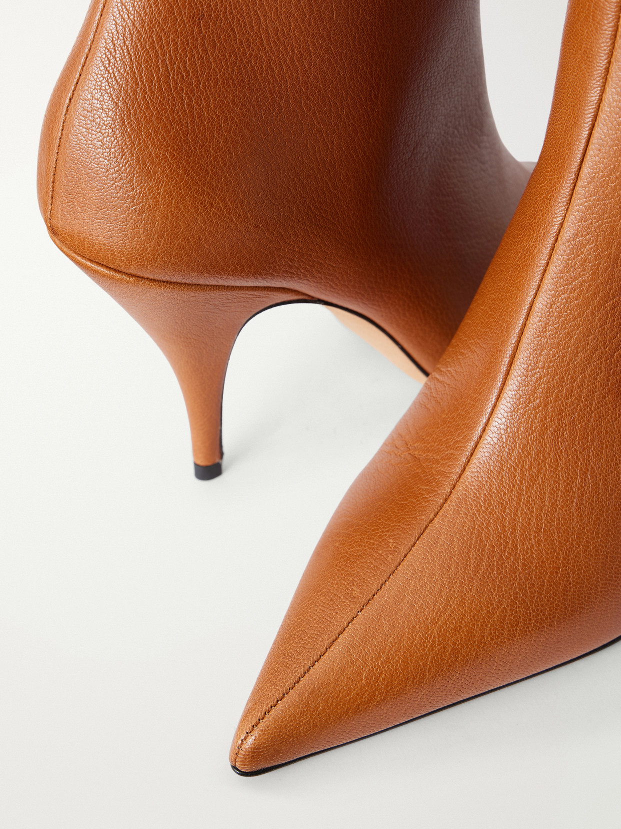 Theresa 90 Textured-Leather Ankle Boots