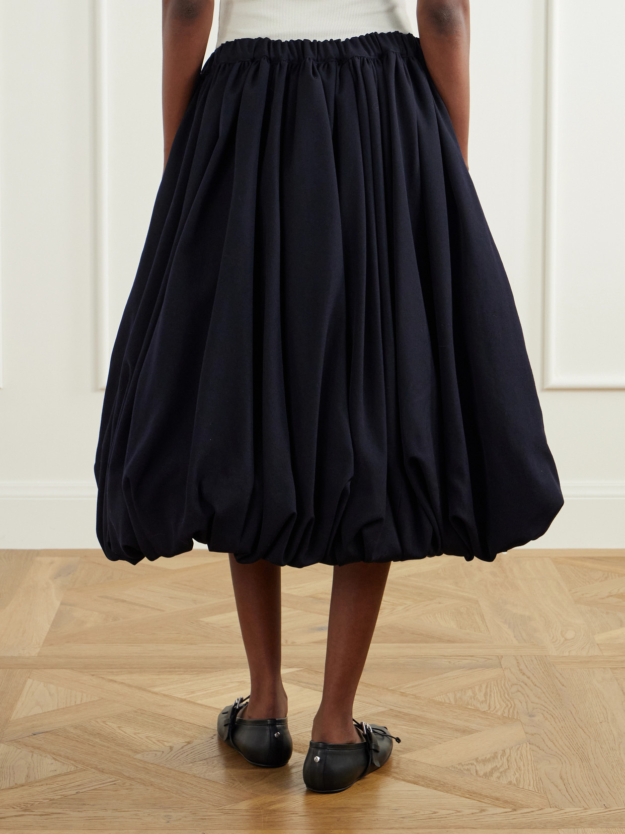 Comme Des Garçons Girl - Gathered Wool-Gabardine Midi